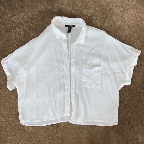 Flowy White Button Down - Picture 1 of 3